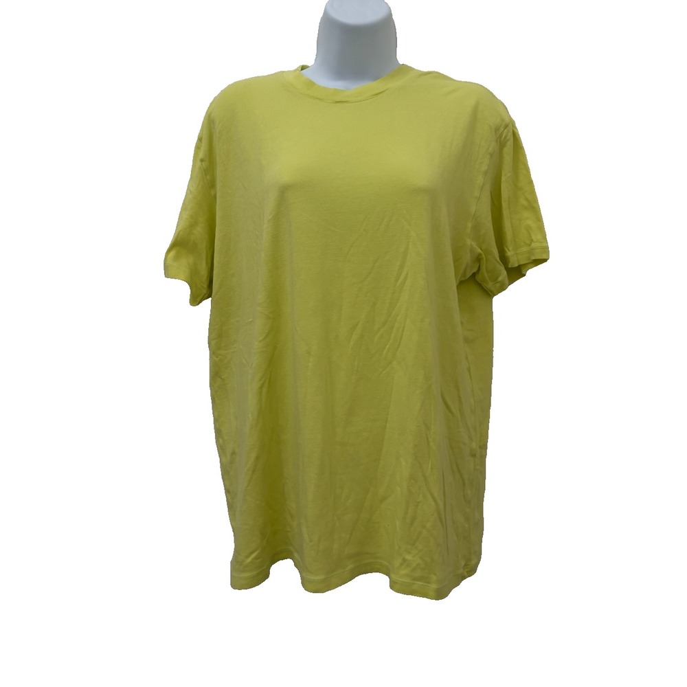 Skims T Shirt Medium Highlighter Neon Yellow Crop Crewneck Baby Tee Modal